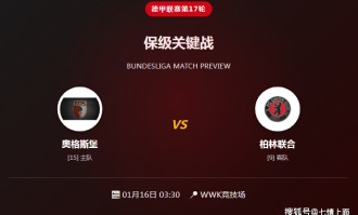昨单挑阿贾克斯输球成功，德甲前瞻：奥格斯堡主场难显优势，柏林联合客场抢分志在必得！
